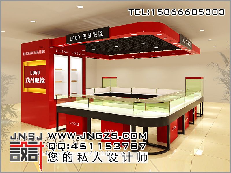 烤漆展柜制作之眼镜展柜