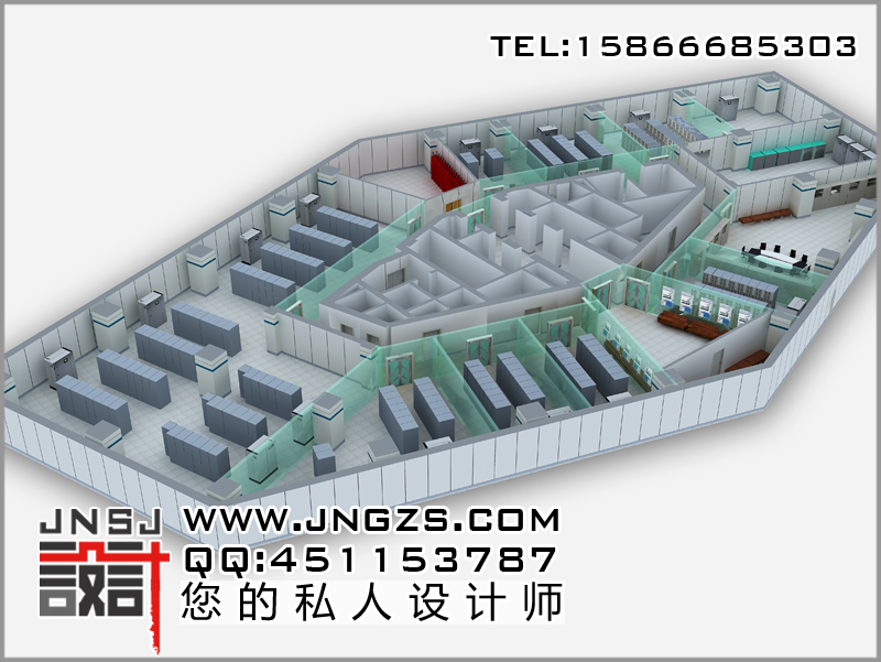 监控室效果图